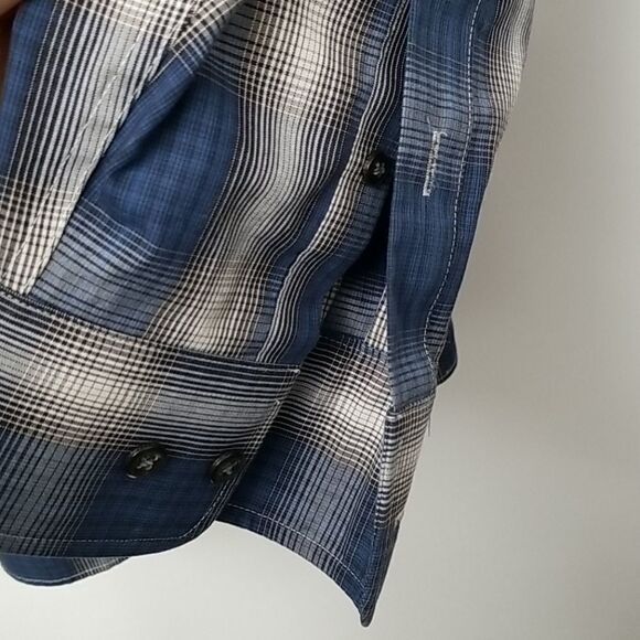 🎁5/$25 Pronto Uomo Shirt Men's Size 2 XL Non-Iron Long Sleeved Plaid Button Up - Picture 5 of 6